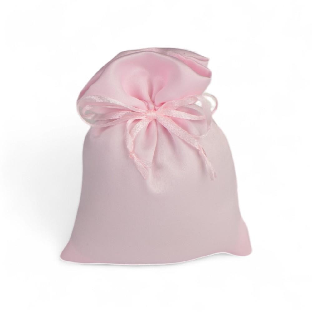 SACCHETTO RASO ROSA RETT. GRANDE 10X13